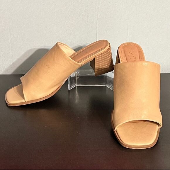 Joie Women’s Olympia Slip On Slide Mule Sandals Size 8, Tan brown block heel - Picture 2 of 16